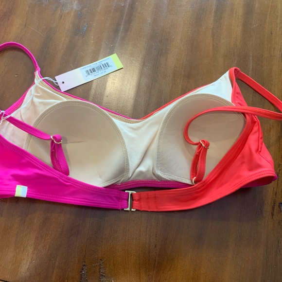 NWT Summersalt Marina bikini top - hibiscus and grapefruit- size 8 - Picture 4 of 4